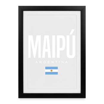 Maipú Argentine Argentins - Affiche encadrée (27 × 37 cm) - noir - Devant