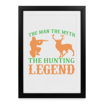 Hunting Legend - Framed poster (27 × 37 cm) - black - Front