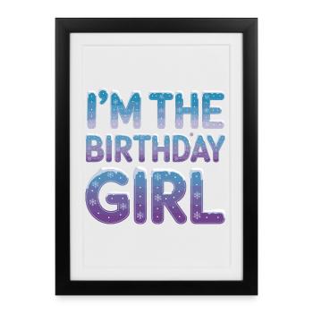 In The Birthday Girl Winter Snowflakes - Framed poster (27 × 37 cm) - black - Front