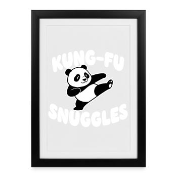 KungFu Panda Câlin - Affiche encadrée (27 × 37 cm) - noir - Devant