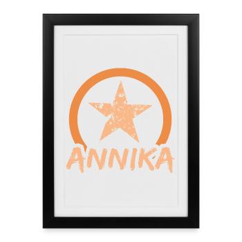 First name Annika - Framed poster (27 × 37 cm) - black - Front