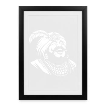 Laughing Ali Baba Design - Framed poster (27 × 37 cm) - black - Front