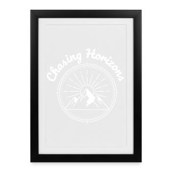 Chasing Horizons - Framed poster (27 × 37 cm) - black - Front