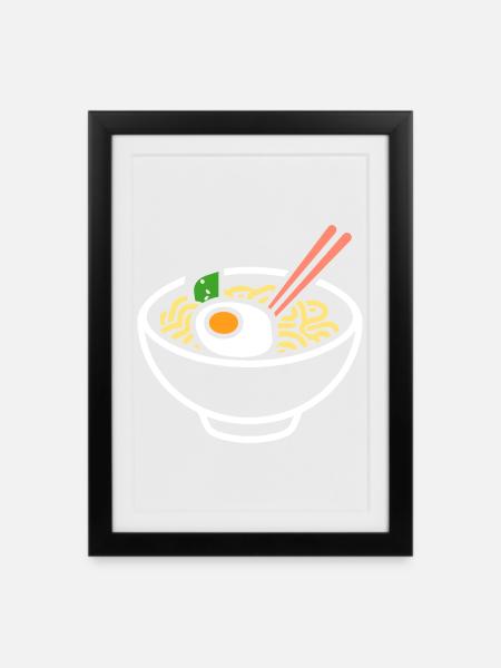 Ramen - Framed poster (27 × 37 cm) - black