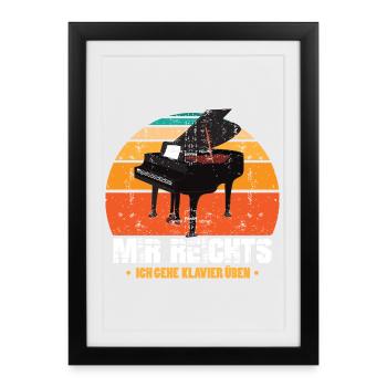 Fête des Mères Chien Chien Maman - Affiche encadrée (27 × 37 cm) - noir - Devant