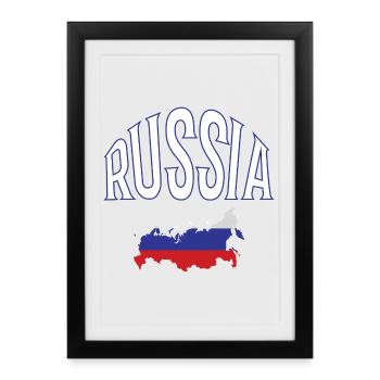 Russie - Affiche encadrée (27 × 37 cm) - noir - Devant