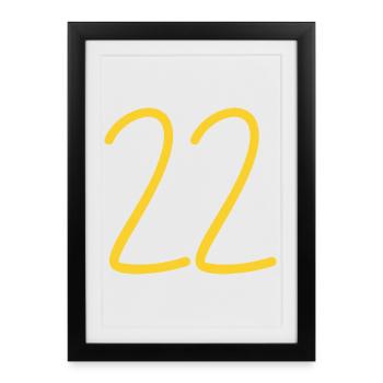22 - Affiche encadrée (27 × 37 cm) - noir - Devant