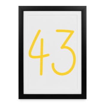 43 - Affiche encadrée (27 × 37 cm) - noir - Devant
