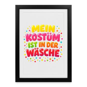 My costume is in the laundry Carnival Carnival - Framed poster (27 × 37 cm) - black - Front