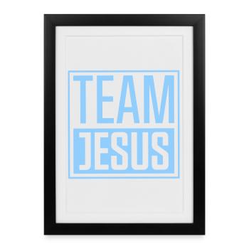Équipe Jésus - Affiche encadrée (27 × 37 cm) - noir - Devant