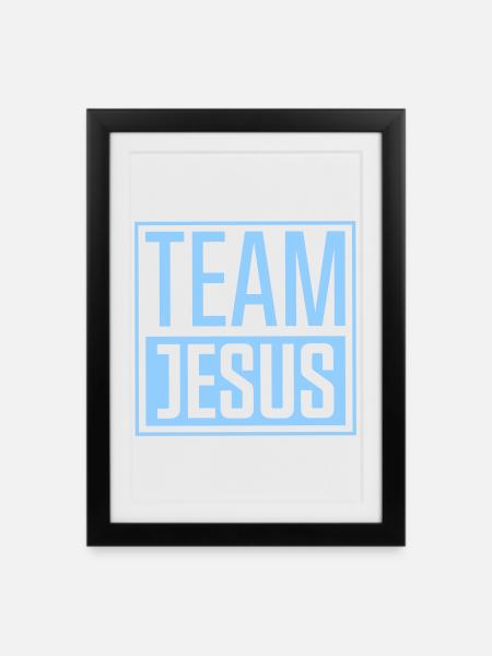 Team Jesus - Framed poster (27 × 37 cm) - black
