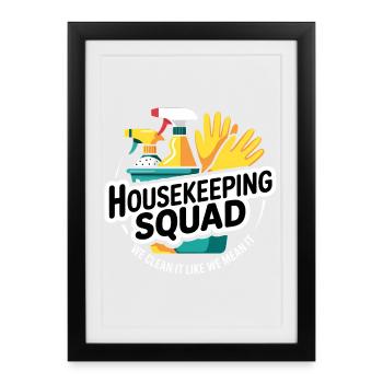Funny Cleaning Design - Framed poster (27 × 37 cm) - black - Front