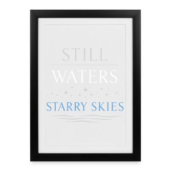 Navigation de nuit avec - Affiche encadrée (27 × 37 cm) - noir - Devant