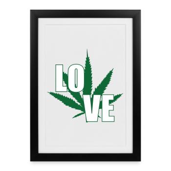 Cannabis - Weed - Legalize - Affiche encadrée (27 × 37 cm) - noir - Devant