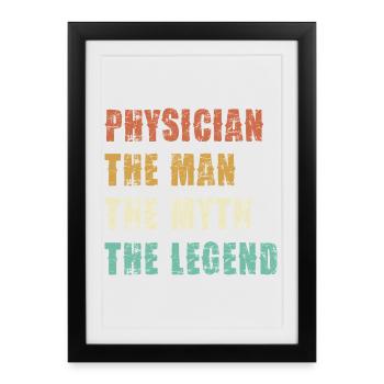 Doctor Myth Legend Shirt - Framed poster (27 × 37 cm) - black - Front