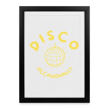 Disco Occasionally - Together Together Retroyellow - Framed poster (27 × 37 cm) - black - Front