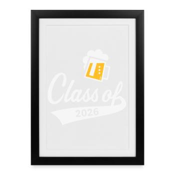 Class Of 2026 (Graduating Class / Beer / 2C NEG) - Framed poster (27 × 37 cm) - black - Front