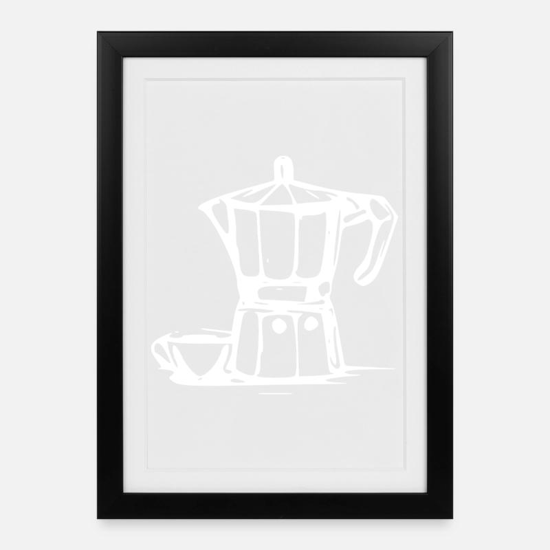 Bialetti - Affiche encadrée (27 × 37 cm) - noir