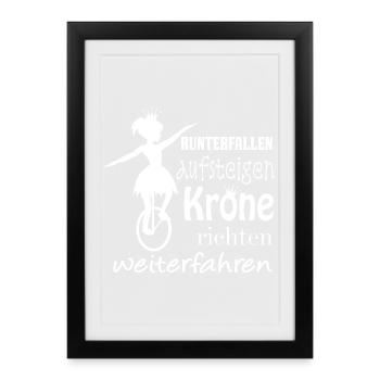 Unicycle | Unicycling Freestyle - Framed poster (27 × 37 cm) - black - Front