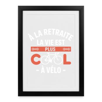 Retirement Life Is Cooler Bike Gift Bike - Framed poster (27 × 37 cm) - black - Front