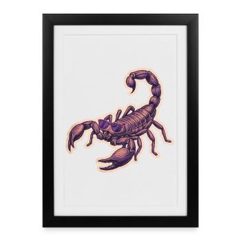 Cool Scorpio With Sunglasses - Framed poster (27 × 37 cm) - black - Front