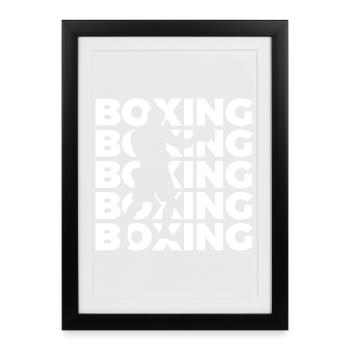 Boxing - Framed poster (27 × 37 cm) - black - Front