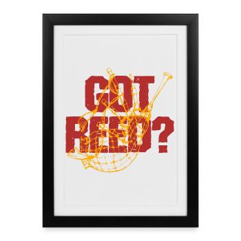 Cornemuse Cornemuse Cornemuse a Reed ? - Affiche encadrée (27 × 37 cm) - noir - Devant