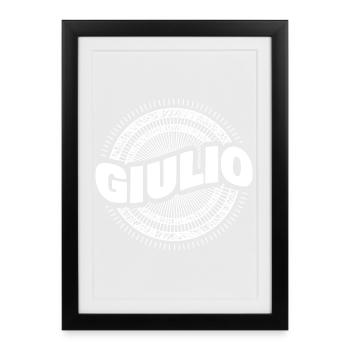 Giulio as a name - Framed poster (27 × 37 cm) - black - Front