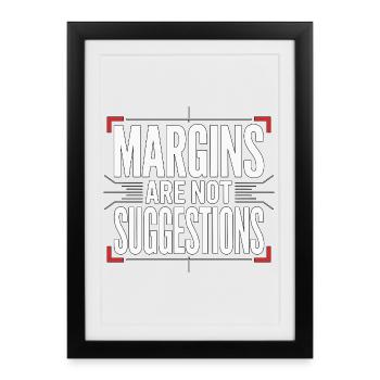 Print Designer Margins Are Print Expert Designer - Framed poster (27 × 37 cm) - black - Front