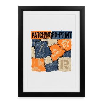 Patchwork Recycling - Framed poster (27 × 37 cm) - black - Front