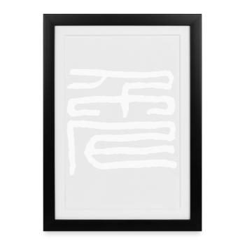 Rabbit - Chinese Zodiac Symbol - Framed poster (27 × 37 cm) - black - Front