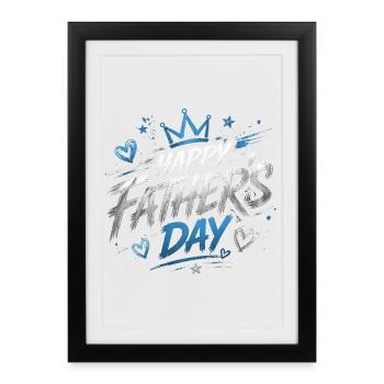 Happy Father Day Chart - Father's Day - Framed poster (27 × 37 cm) - black - Front