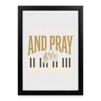 Pianiste accompagnateur Chœur Pianiste Accompagnateur musical - Affiche encadrée (27 × 37 cm) - noir - Devant