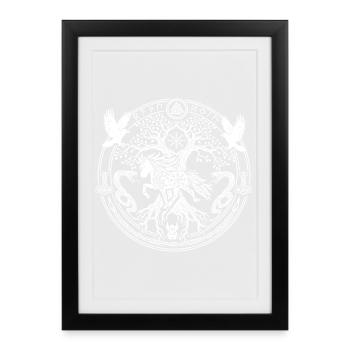 Nordic Icelandic horse - Framed poster (27 × 37 cm) - black - Front