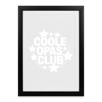 Cool Grandpa's Club Emblem - Framed poster (27 × 37 cm) - black - Front