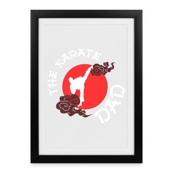 The Karate Dad Gift for Father's day - Affiche encadrée (27 × 37 cm) - noir - Devant