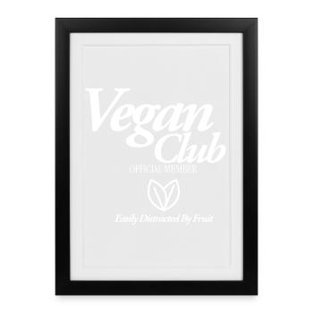 Vegan CLub Official Member - Framed poster (27 × 37 cm) - black - Front
