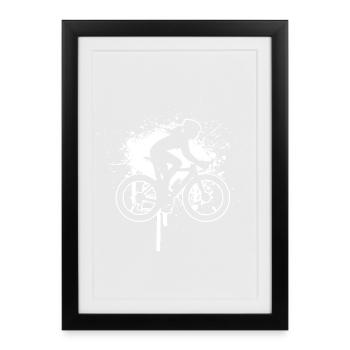 Road Cycling Gift Idea for the Road Cyclist - Framed poster (27 × 37 cm) - black - Front