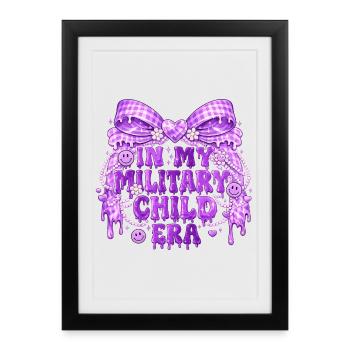 Military Child Era Purple | Militair Children's Gift - Framed poster (27 × 37 cm) - black - Front