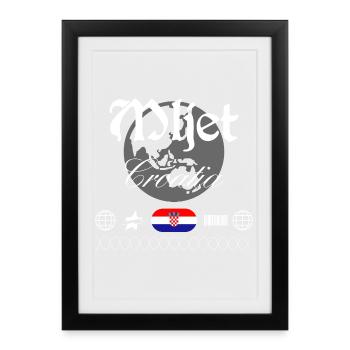 Mljet Croatia Streetwear Travel Souvenir - Framed poster (27 × 37 cm) - black - Front