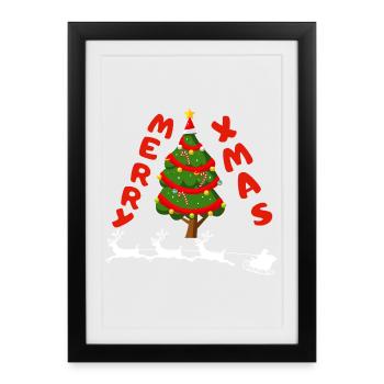 Noël - Affiche encadrée (27 × 37 cm) - noir - Devant