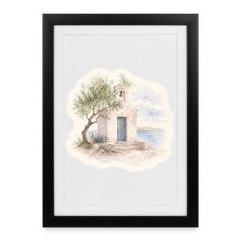 Chapel by the Sea – Silence of the South - Framed poster (27 × 37 cm) - black - Front