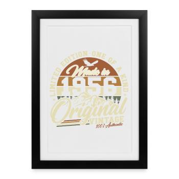 70th Birthday 1956 Vintage Vintage Gift - Framed poster (27 × 37 cm) - black - Front
