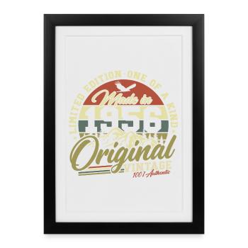 Vintage 1956 Vintage Birthday Gift - Framed poster (27 × 37 cm) - black - Front