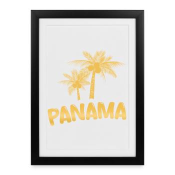 Cadeau pour Panama - Affiche encadrée (27 × 37 cm) - noir - Devant