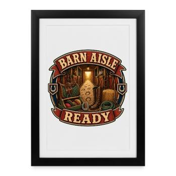 BARN AISLE READY - Framed poster (27 × 37 cm) - black - Front
