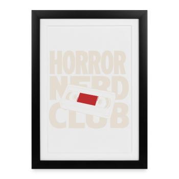 Horror Nerd Club VHS - Framed poster (27 × 37 cm) - black - Front