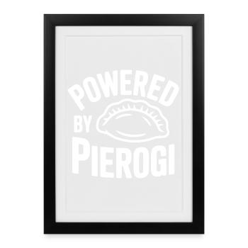 Powered By Pierogi - Framed poster (27 × 37 cm) - black - Front