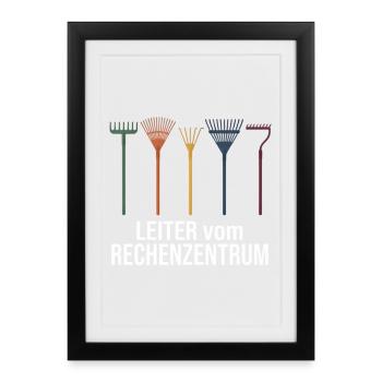 Programmierer Stundenlohn Rechenzentrum - Gerahmtes Poster (27 × 37 cm) - Schwarz - Vorne