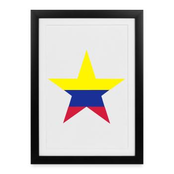 Colombian star - Framed poster (27 × 37 cm) - black - Front